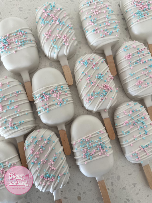 Gender Reveal Cakesicles