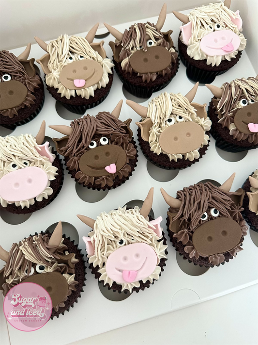 Highland Cow Cupcakes