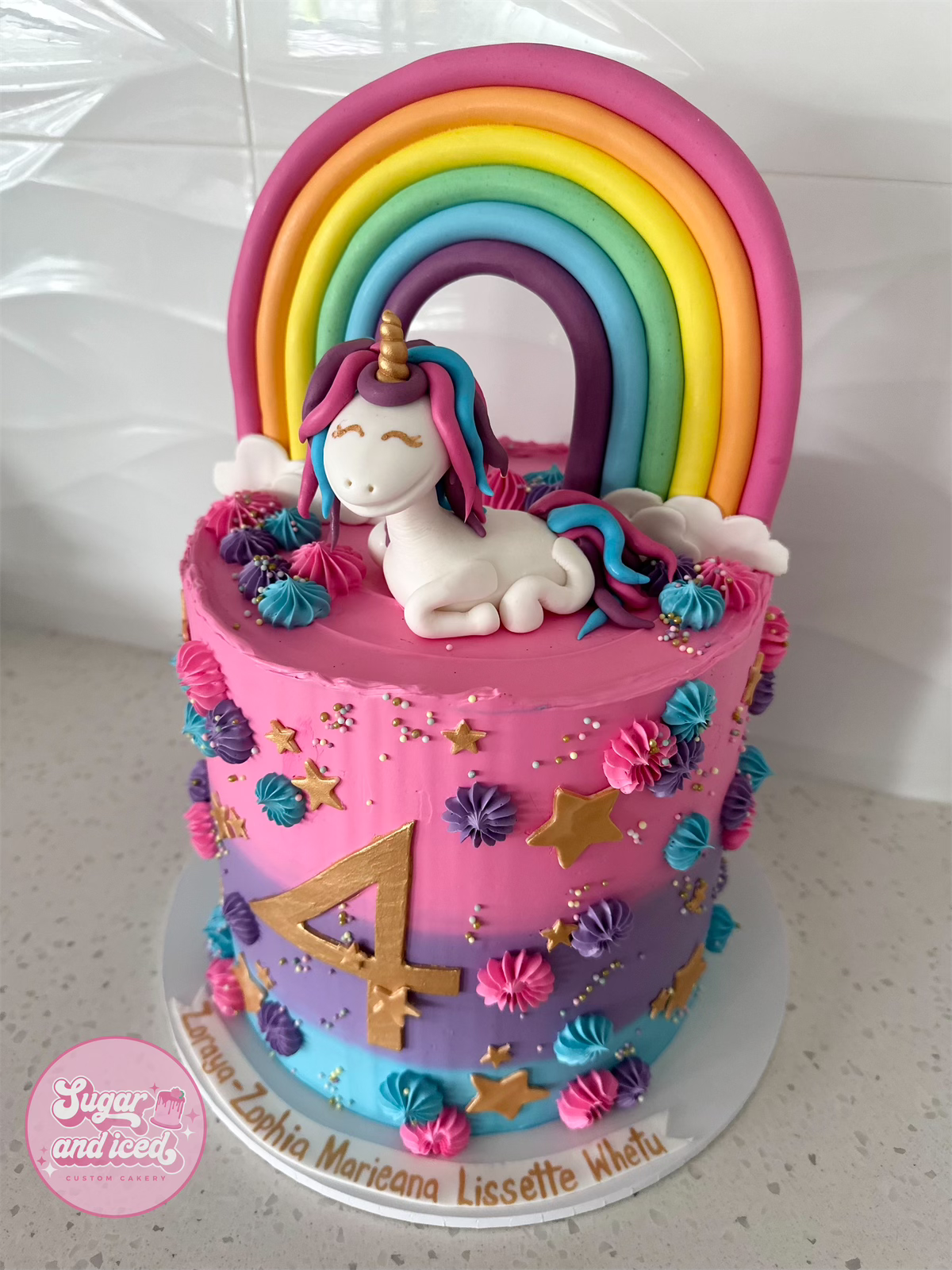 Rainbow Unicorn Cake