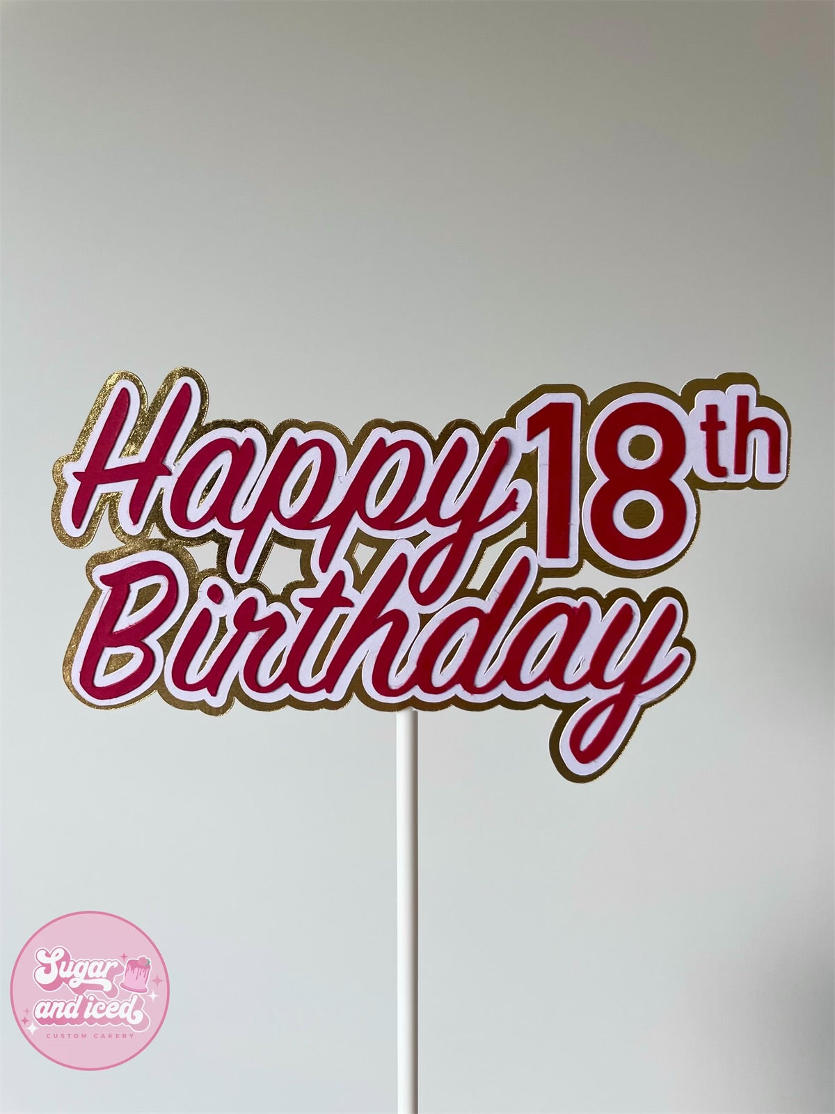 Custom Happy Birthday Cake Topper (with age)