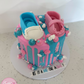 Gender Reveal/Baby Shower Drip Cake