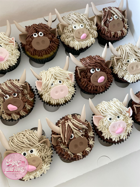 Highland Cow Cupcakes