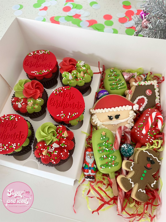 Large Christmas Eve Cupcake Treat Box