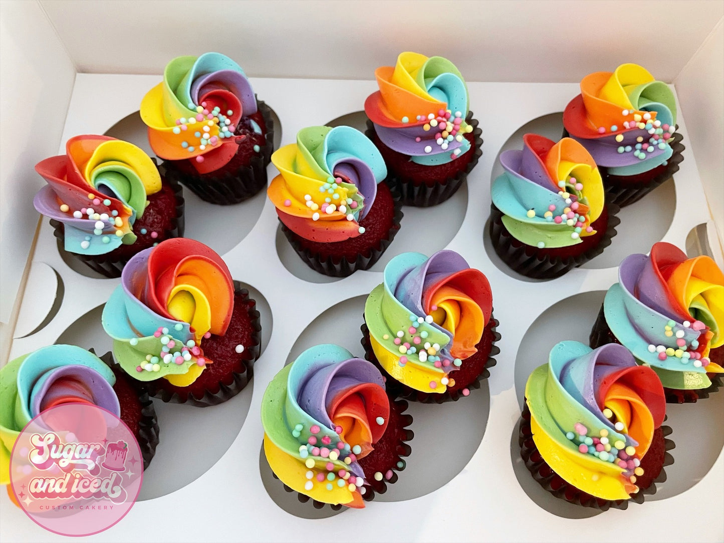 Rainbow Mini Cupcakes