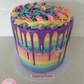 Rainbow Swirl Drip Cake
