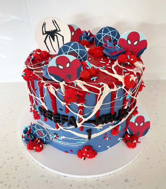 Spiderman Drip Cake