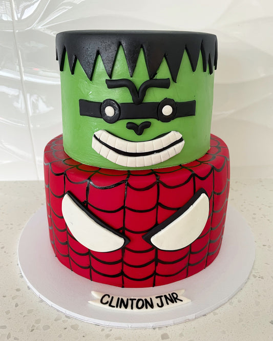 Hulk Spiderman Cake